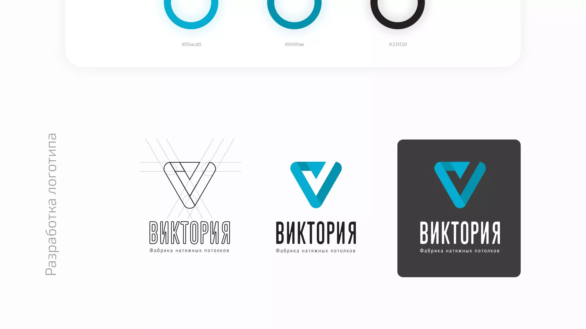 Разработка фирменного стиля компании по продаже и установке натяжных потолков в Карталах