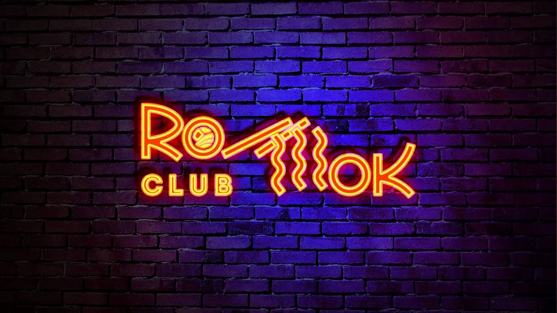 Разработка светящейся интерьерной вывески суши-бара «Roll Wok Club» в Карталах